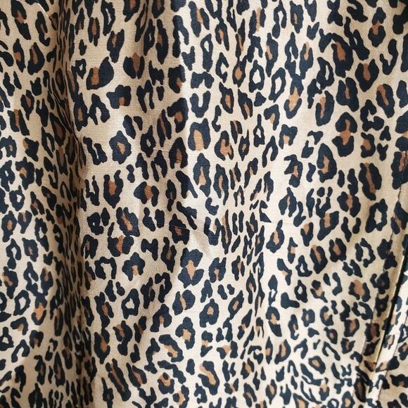 Vintage Silk Leopard Print Jacket Size 14 - Picture 5 of 7